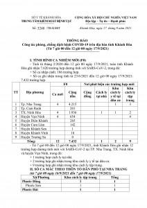 Thông báo công tác phòng, chống dịch bệnh Covid-19 trên địa bàn tỉnh Khánh Hòa (từ 7 giờ đến 12 giờ ngày 17-9)