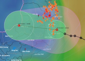 Áp thấp nhiệt đới vào bờ, Bình Định - Ninh Thuận mưa 200 mm