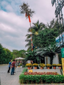 Champa Island Nha Trang trồng cây Nêu đón Tết Nhâm Dần 2022