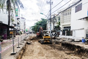 Thi công giai đoạn 1 nâng cấp, mở rộng đường Nguyễn Bỉnh Khiêm