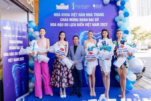 Đại sứ Hoa hậu Du lịch Biển Việt Nam 2022 chăm sóc sức khỏe răng miệng tại Nha khoa Việt Hàn