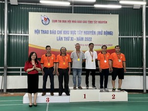 Bế mạc Hội thao báo chí khu vực Tây Nguyên mở rộng lần thứ XI: Đoàn Khánh Hòa đoạt 5 huy chương các loại