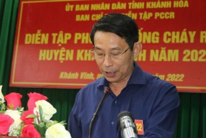 Diễn tập phòng, chống cháy rừng huyện Khánh Vĩnh năm 2022
