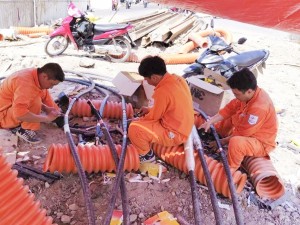 PC Khánh Hòa hoàn thành hạ ngầm đường dây 22kV tại nút giao Ngọc Hội