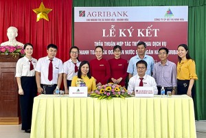 Ký kết hợp tác thanh toán hóa đơn tiền nước qua Agribank