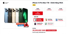 iPhone 13 bản cao cấp nhất giảm giá hơn chục triệu đồng