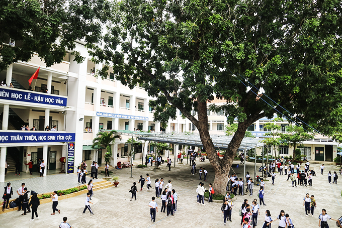Một góc Trường THCS Âu Cơ (TP. Nha Trang).
