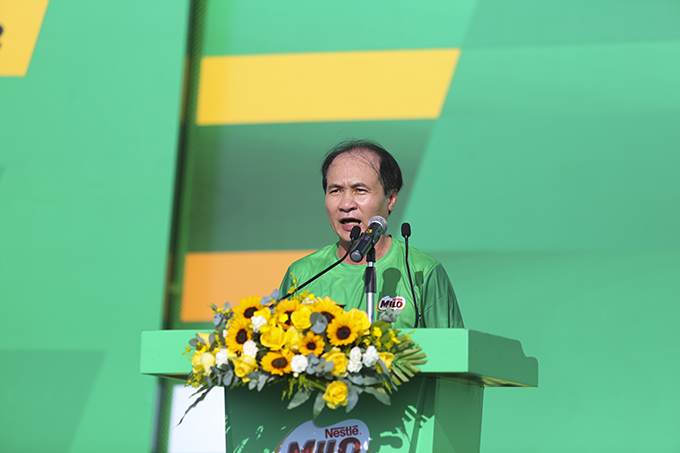 Ông Nguyễn Tuấn Thanh, Phó Giám đốc Sở Văn hóa và Thể thao phát biểu khai mạc.