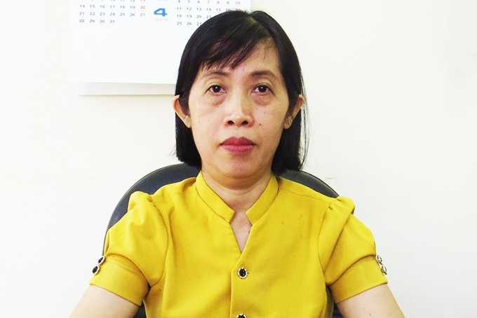 Bà Lưu Thị Bích Hường - Phó Chủ tịch Hội Chữ thập đỏ tỉnh, Chánh Văn phòng Thường trực Ban Chỉ đạo vận động hiến máu tình nguyện tỉnh