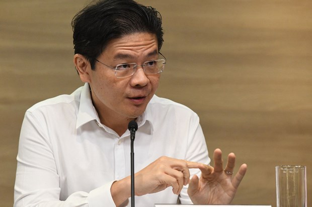 Ông Lawrence Wong phát biểu tại cuộc họp báo ở Singapore ngày 27/1/2020. (Ảnh: AFP/TTXVN)
