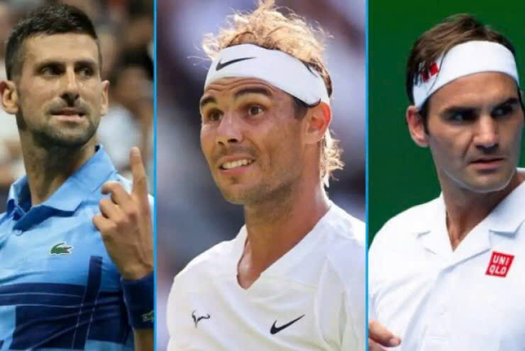 Djokovic ( trái) chuẩn bị giải nghệ sau Federer và Nadal